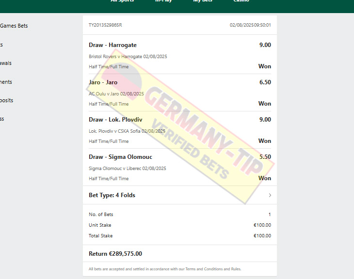 Fixed Matches 100% Sure